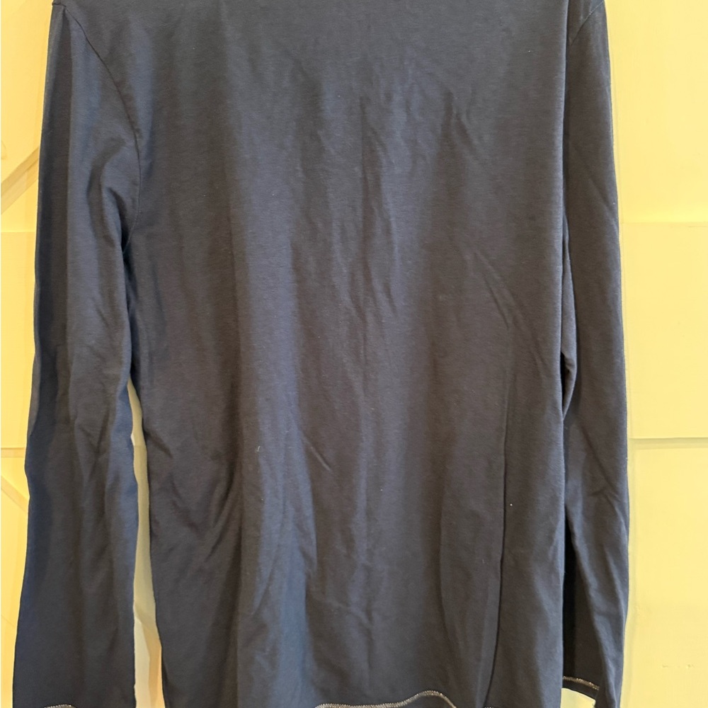 Chico's Zenergy Blue Zip Up Cardigan & Coordinating Long Sleeve Tee Sz 2 (L) - Picture 8 of 16